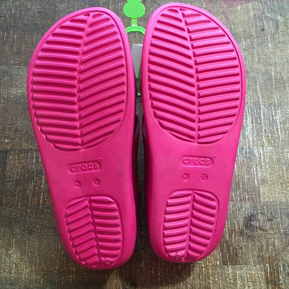 NEW Crocs Getaway Groove Platform H Strap Sandal Womens 10 Dragonfruit Pink Shoe - Picture 6 of 8